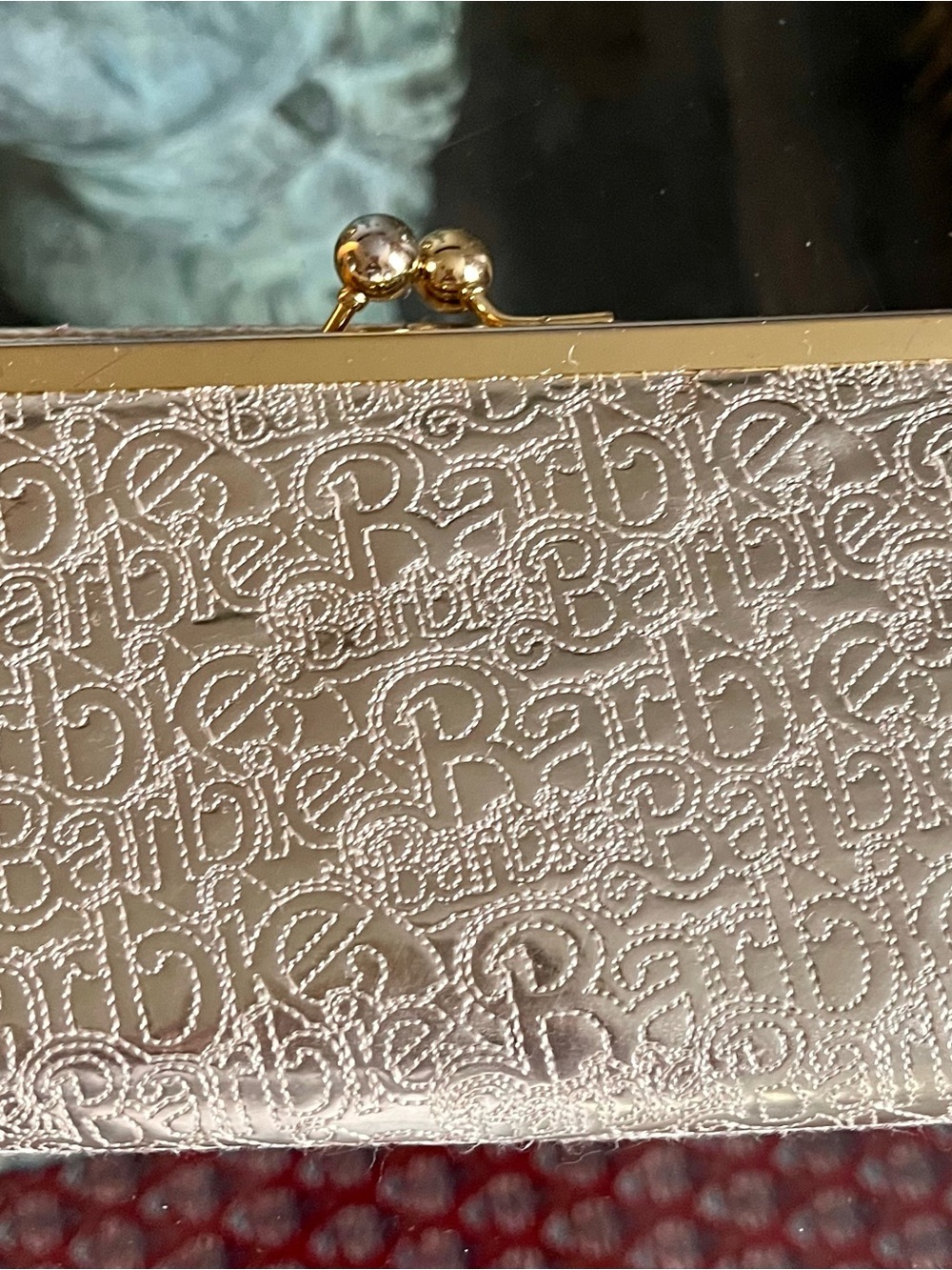 Rare Barbie Luxe by Patricia Field Metallic Bronze Gold Wallet